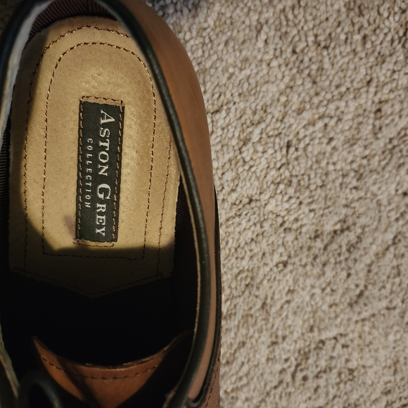 Aston Grey Men\'s Brown Leather Dress Shoes